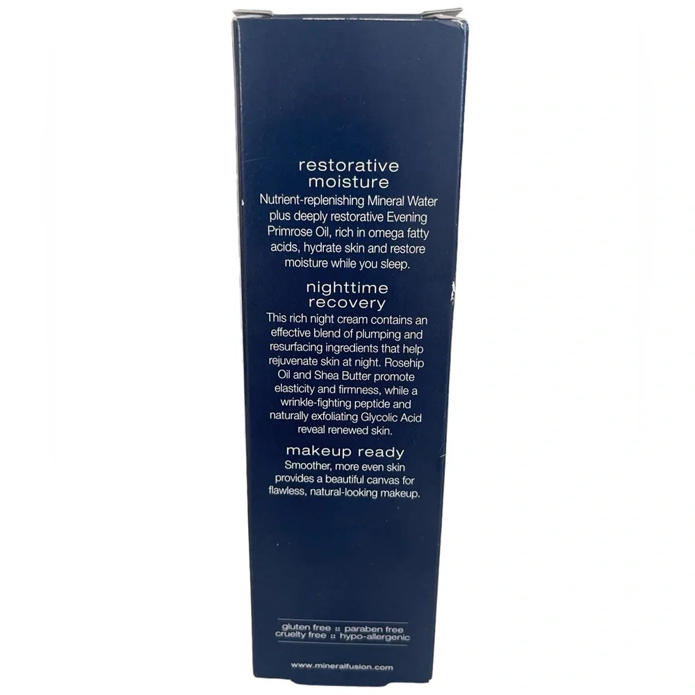 Mineral Fusion Overnight Renewal Nighttime Recovery Face Cream Vegan Sealed